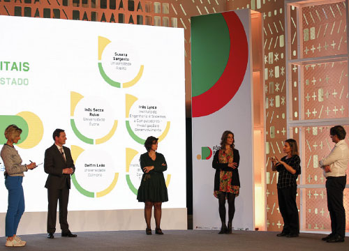 Marta Atalaya, Delfim Leão, Susana Sargento, Inês Secca Ruivo, Inês Lynce e Rui Oliveira no Fórum Portugal Digital